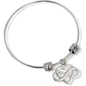 Infinity Heart Bangle Bracelet Jewelry